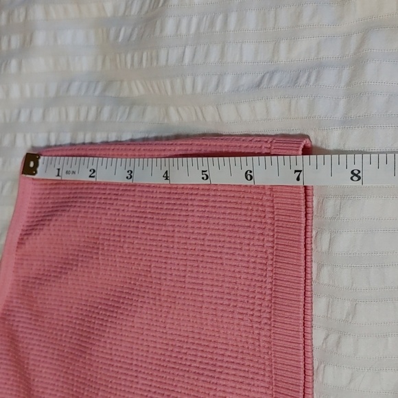 NWT Women's Pink Asymmetrical Middleon One Shoulder Crop Top Medium - Picture 8 of 10